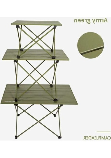 Bloomnest Yeşili Taşınabilir Renkli Piknik Ordu Masası Katlanır Kamp Çok Alüminyum & - Br Çok Renkli, Renkli Tasarım Çok Renkli