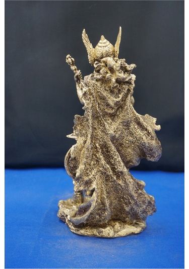 Frigga Tanrıca Heykeli - 25 Cm Mitolojik Dekoratif Biblo, Ev & Ofis Aksesuarı Altın