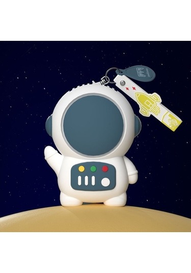 6052 Çizgi Film Uzay Adamı Kordonlu Fan 8837 Koyu Mavi