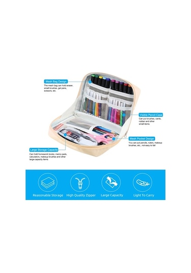 Willowhaven Funadd Grand Kalem Kutusu Kozmetik Çantası 230x170x75mm Kayısı Diğer