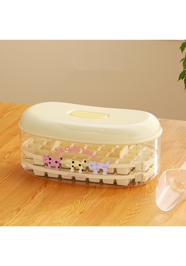 Jian Fan Tek Tıkla Buzızgara Kalıbıev Buzdolabıdepama Buzuz Kutusu-sarıı Sarı