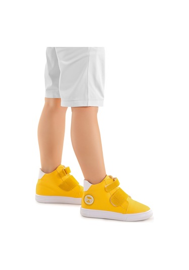 Kiko Kids Coyote Cırtlı Kız Çocuk Günlük Bot Ayakkabı Sarı Sarı