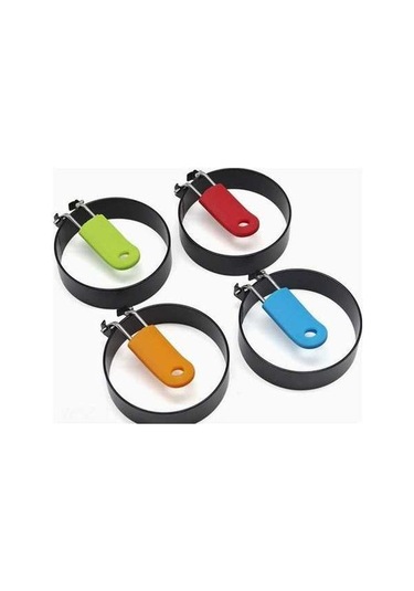 Besthome1 4'lü Demir Omlet Kalıbı - Anti Yapışkan İle Mükemmel Yumurtalı, Pancake Ve Sandviç Şekillendirme Kırmızı, Yeşil, Mav Çok Renkli