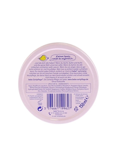 Bebe Zartpflege Hassas Bebek Bakım Pişik Kremi 150 ML (Teneke Kutu)