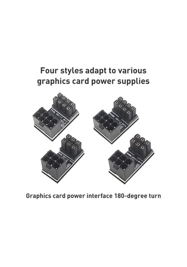 Tongxida 10 Adet Atx 8pin Dişi 8pin Erkek 180 Derece Açılı Adaptör, Model: Ph38b