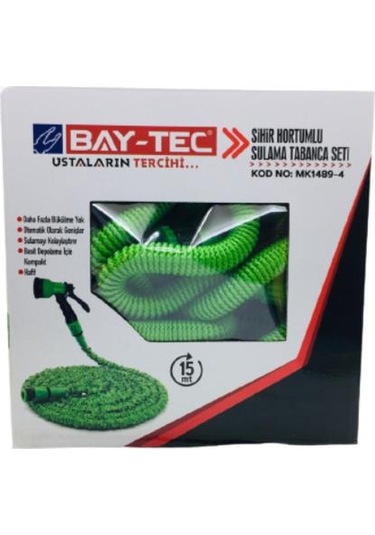 Bay-Tec MK1489-4 Sihir Hortumlu Sulama Tabancası Set Takımı 15Mt