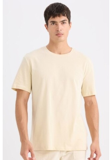DeFacto New Regular Fit Bisiklet Yaka Basic Düz Kısa Kollu Tişört E1091AXNSER135 Ekru DeFacto New Regular Fit Bisiklet Yaka Basic Düz Kısa Kollu Tişört E1091AXNSER135 Ekru