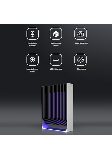 Tenfowee Elektrikli Sivrisinek Öldürücü Lamba: Bebek Dostu, Duvara Monte Edilebilir, Usb-c Şarjlı, 30 M² Etkili