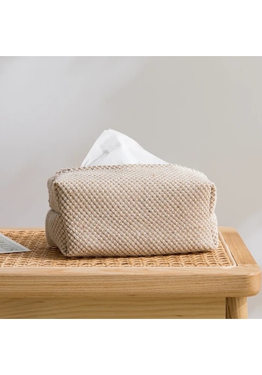 C Tarzı-iskandinav Taklit Kenevir Doku Kutusu Doku Seti Bez Çizim Kağıt Torba Araba Ev Salonu Peçete Saklama Kutusu