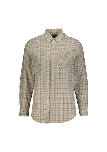 Finesuits Erkek Flanel Gömlek 2422204061.mlcr Açık Yeşil