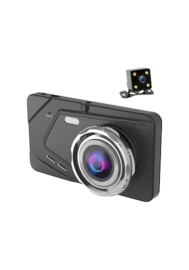 Gajeena "4 İnç Çift Kameralı Araç Kamerası - 1080p Gece Görüşlü, Park Modu, G-sensörlü, Geniş Açı Kayıt"