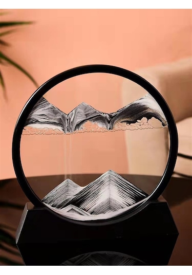 Kişiye Özel 3d Cam Hareketli Siyah Beyaz Renk Kum Sanatı