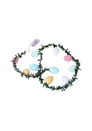 Novahub 10 Led Paskalya Yumurtası Şekilli Renkli Işık Zinciri - Parti, Düğün, Dekorasyon İçin 112 Karakter Çok Renkli, Parti Renkli Çok Renkli