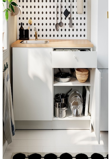 Ikea Beyaz Dayanıklı Mutfak Dolabı 120 Cm