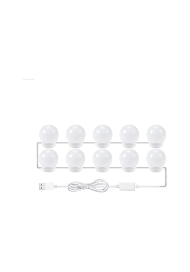 Profesyonel Makyaj Işığı 10 Led Ampul, Usb