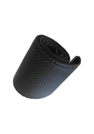 Lemestar 38cm Evrensel El Dikişli Direksiyon Kılıfı - Mikrofiber Deri, Dayanıklı Ve Nefesli, Araç Direksiyon Koruyucu Siyah