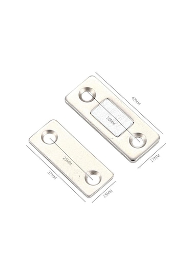 Siyah 4 Takım Deliksiz Görünmez Mıknatıslı Kapı Emme Dolabı Güçlü Manyetik Çekici