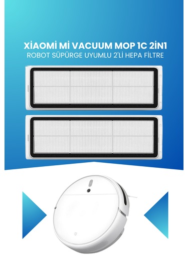 Xiaomi Mi Vacuum Mop 1c 2in1 Robot Süpürge Uyumlu 2li Hepa Filtre