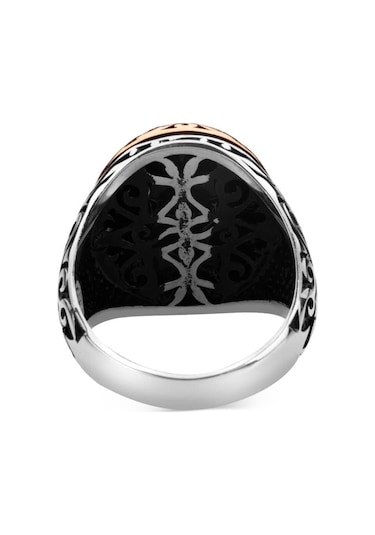 925 Ayar Gümüş Sedef Taşlı Erkek Yüzük