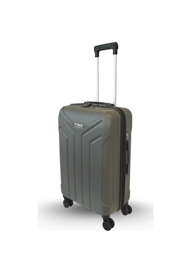 Vegmann Tartılı Scavel Antrasit Büyük Boy Valiz Antrasit