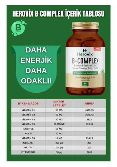 Herovix Sporculara Özel Takviye Edici Gıda Seti 5 x 60 Tablet