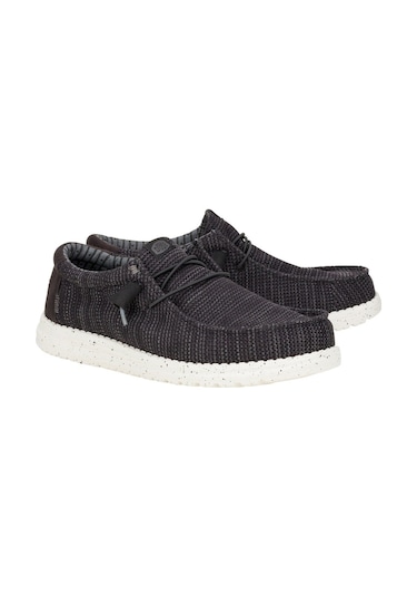 Hey Dude Wally Stretch Sox Erkek Günlük Ayakkabı-33144 SİYAH-BEYAZ