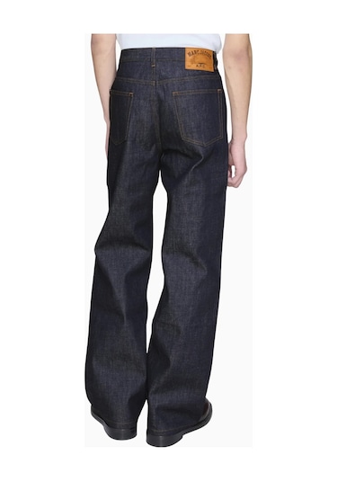 A.p.c X Marc Jacobs Jean Aaron Raw Erkek Denim Pantolon Koyu Mavi