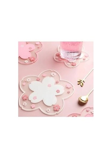 Kapamarka Yanmaz Kaydırmaz Japon Kiraz Çiçeği Altlık 3 Parça