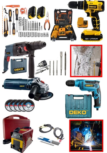 Deko Turkey D5TKM Süper Usta Seti 5'li - 2.26 Kırıcı 200A Kaynak