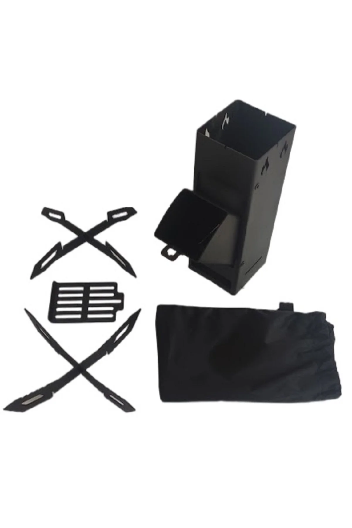 Model Rs Roket Soba , Kampçı Sobası, Odun Ateşinde Çay, Taşınabilir-portatif Soba