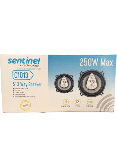Sentineş Araç Hoparlörü 13cm 5inç 4 Ohm 250 Watt 2 Adet