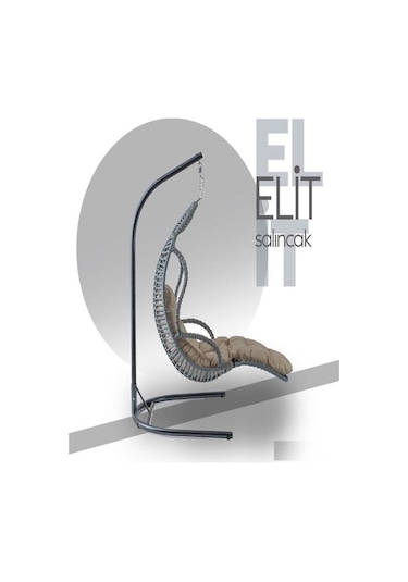 Elit Bahçe Ve Balkon Salıncağı Tek Kişilik Antrasit Antrasit