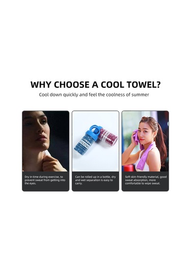 Xiyyadms "3'lü Spor Havlusu Seti - Yoga, Koşu, Kamp İçin Hızlı Kuruyan Soğutucu Mikrofiber Havlu" Çok Renkli