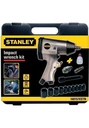 Stanley 160157XSTN Havalı Somun Sıkma Seti  ½” -  15 Parça