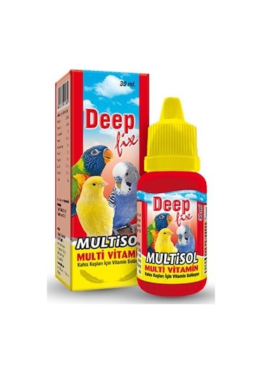 Deep Fix Multisol Kafes Kuşlari için Multivitamin Takviyesi 30 ML