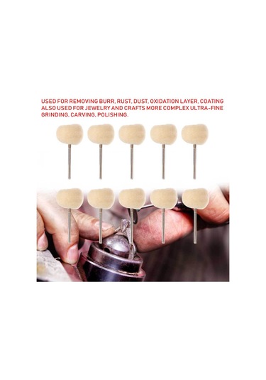 Tenfowee 2.35mm Elektrikli Taşlama Aleti Fırçaları - Yumuşak Yün, Çelik Teli Ve Parlak Cila Tabanlı - Burr, Pas Ve Oxidasyon Kaldırıcı - 10 Adet Set