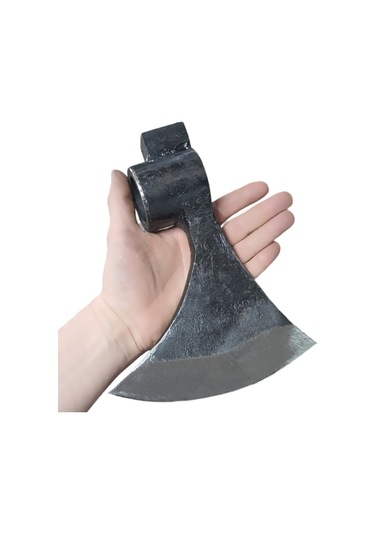 Aletçantam Dövme Çelik Hilal Balta Saplı Büyük Odun Kamp Baltası -2000gr