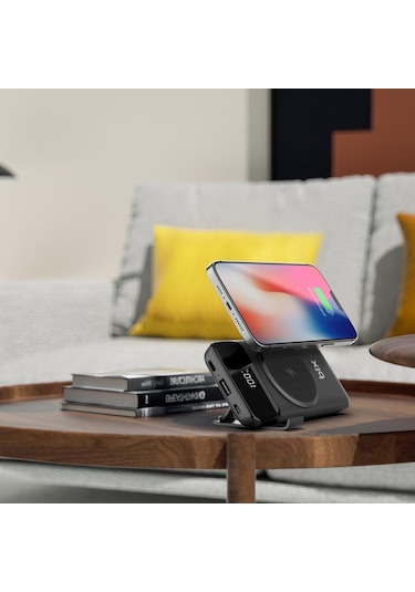 Bix PB102 10000 mAh USB PD QC 4.0 Kablosuz Şarj Powerbank Beyaz