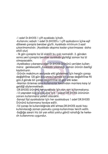 Dr. Shoes 120 Gün Etkili  Ayakkabı Koku Giderici Toz 15 G 5 Adet