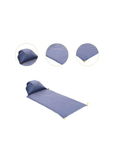 Homyl Baş Destekli Piknik Örtüsü Çim Yürüyüşü İçin Donanma 85x210cm Çok Renkli