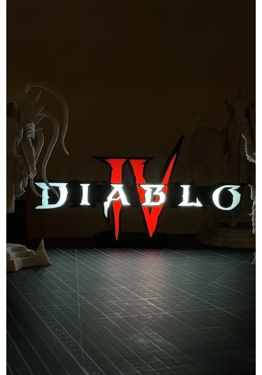 Diablo Iv Tasarımlı Gece Lambası Çok Renkli