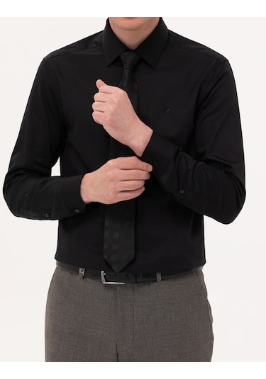 Pierre Cardin Erkek Siyah Gömlek Basic 50268201-vr046