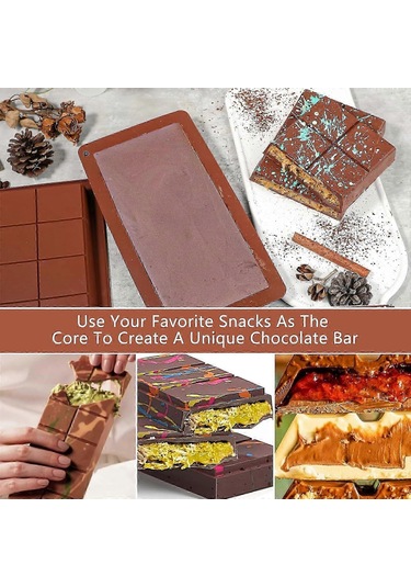 Çikolata Kalıpları Silikon Derin, 25 X 13,5 Cm Çikolatalı Kek, Derin Çikolata Kalıbı, Çikolatalı Kek, Pralin Yapımı İçin 3 Adet Diğer