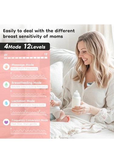 Dr.isla Yeni Giyilebilir Elektrikli Göğüs Pompaları 4 Mod 12 Seviye Taşınabilir Gökyüzü Mavi