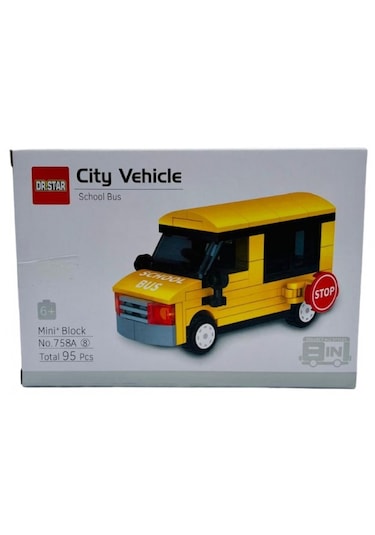 Asya Oyuncak Asya C7770-758a Dıplay Kt. Brıcks Okul Otobüsü