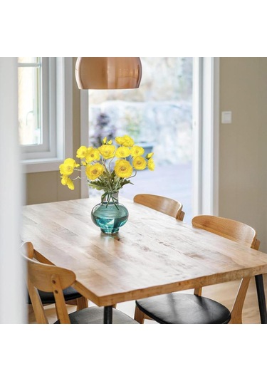 Yapay Çiçek Gelincik Çiçeği Sarı Renk 3 Çiçek 1 Tomurcuk 59cm