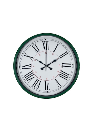 Yeşil 36 Cm Modern Şık Duvar Saati Renkli