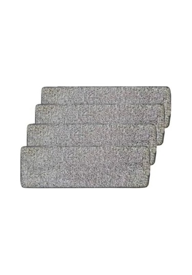 Spin Mop Mikrofiber Tablet Mop Yedek Bezi 4 Adet Gri 12 x 33 CM