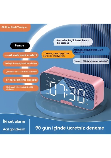 Akıllı Bluetooth Sesli Elektronik Çok Fonksiyonlu Saat Aı Voice Sürümü