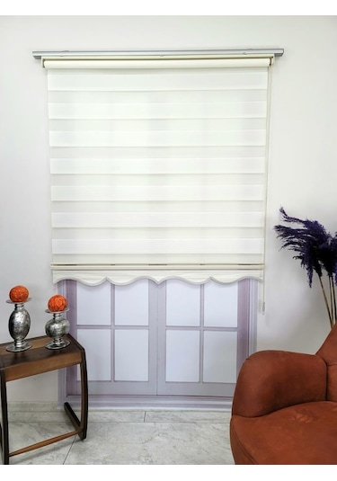 Bbb Mikro Pliseli Stor Zebra Perde Krem Mz484